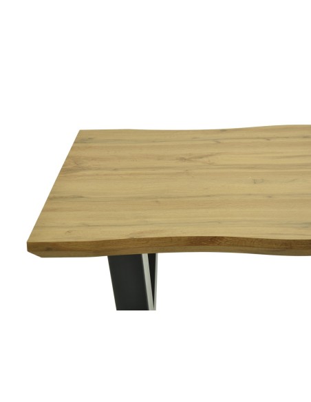 Mesa LERMA 180, metal, negro, tapa DM bilaminado 180 x 90 cms