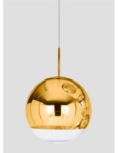 Lámpara KARIM, colgante, cristal, dorado - transparente, 30 cms de diámetro