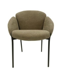 Sillón GIORGIO, metal, tapizado chenilla marrón visón 2