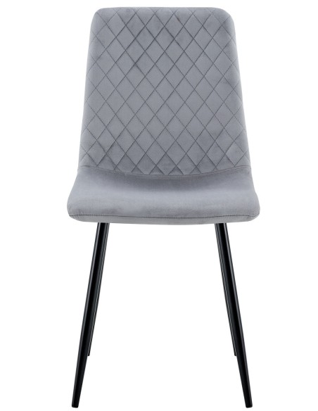 Silla LUCIA NEW, metal, tapizado velvet gris oscuro