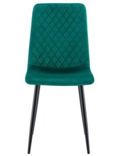 Silla LUCIA NEW, metal, tapizado velvet verde oscuro 2