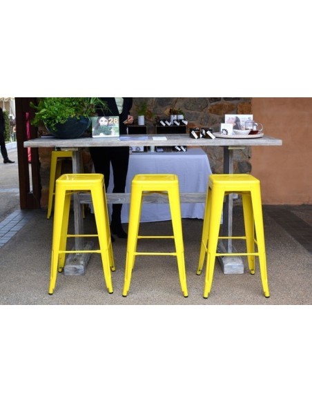 Taburete TOL EK LIMITED, acero, amarillo