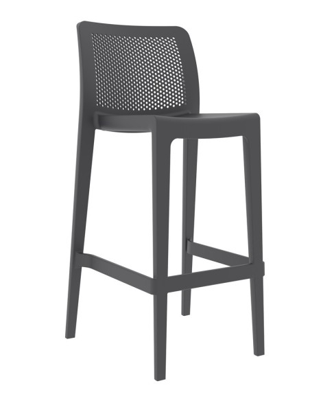 Taburete SOHO, apilable, polipropileno antracita