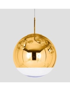 Lámpara KARIM, colgante, cristal, dorado - transparente, 40 cms de diámetro