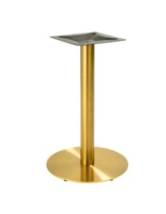 Base de mesa BOMBAY 72DO, acero inoxidable, dorada, base de acero de 8 mm. 45 cms de diámetro, altura 72 cms