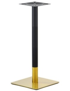 Base de mesa VERSALLES NEW 110 CUDO, alta, dorada y negra, 45 x 45 cms, altura 110 cms