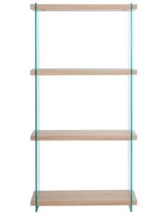 Estantería OSIRIS NEW, madera, cristal templado, 84x30x165 cms 2