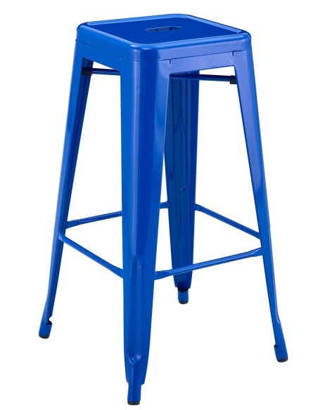 Taburete TOL EK LIMITED, acero, azul