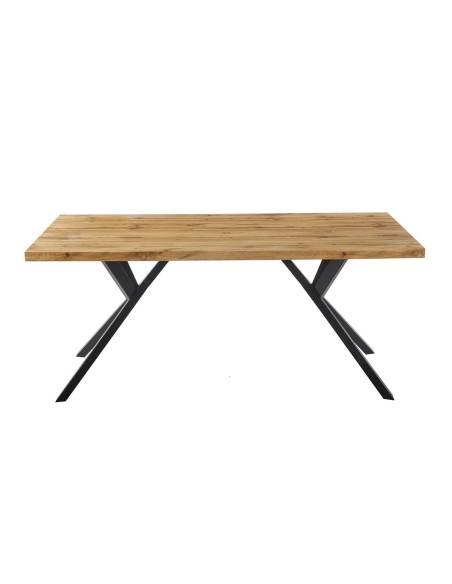 Mesa OLITE 180RT, metal, madera, 180 x 90 cms