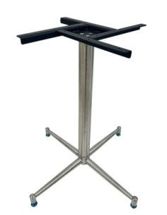 Base de mesa PAUDY, acero inoxidable, base de 63 x 63 cms, altura 72 cms