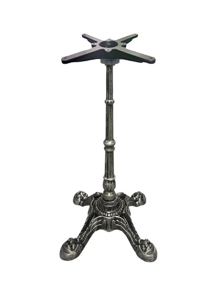 Base de mesa LIVRY 72, fundición, 4 pies, acabado vintage, altura 72 cms
