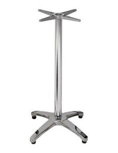Base de mesa ROMA NEW, alta, 4 brazos, inoxidable y aluminio*