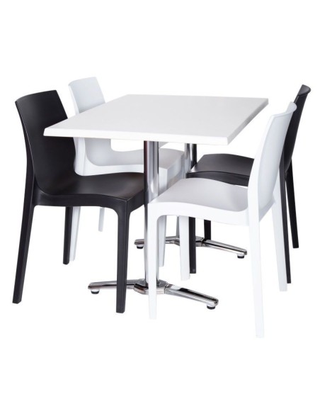 Base de mesa ROMA NEW, rectangular, inoxidable y aluminio*