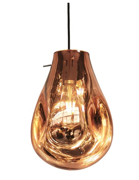 Lámpara MEISSA, colgante, cristal bronce