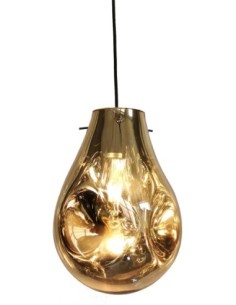 Lámpara MEISSA, colgante, cristal dorado
