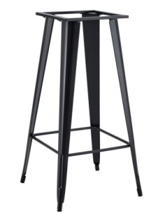 Base de mesa TOL EK, alta, acero, negra, para tapa de 60 x 60 cms
