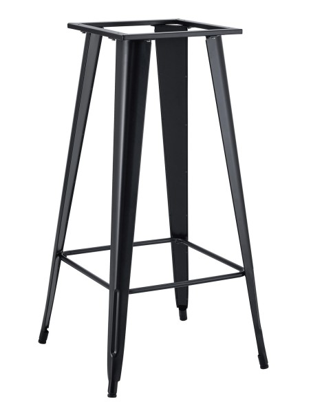 Base de mesa TOL EK, alta, acero, negra, para tapa de 60 x 60 cms