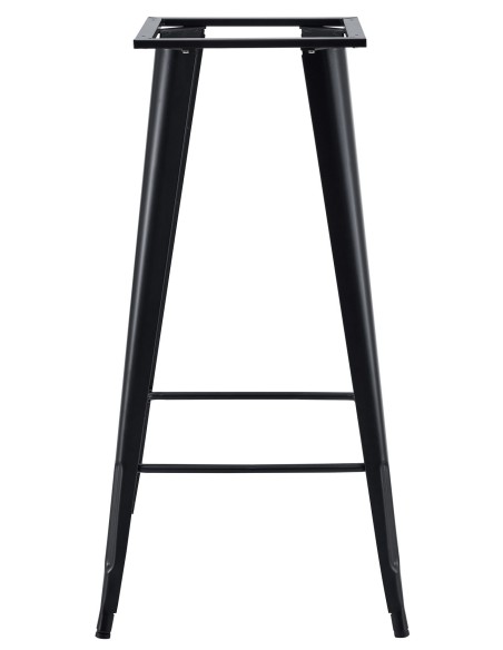 Base de mesa TOL EK, alta, acero, negra, para tapa de 60 x 60 cms