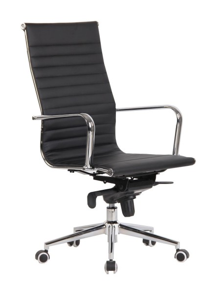 Sillón de oficina ROTERDAM, alto, similpiel negro