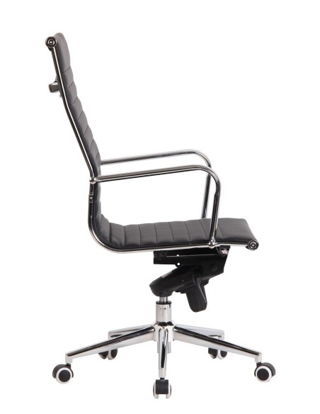Sillón de oficina ROTERDAM, alto, similpiel negro