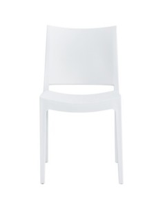 Silla CAPRI, apilable, tratamiento anti UV, polipropileno blanco 2