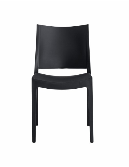 Silla CAPRI, apilable, tratamiento anti UV, polipropileno antracita