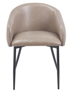 Sillón PELAYO, metal, similpiel vintage gris 2