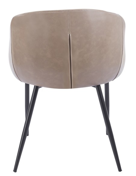 Sillón PELAYO, metal, similpiel vintage gris