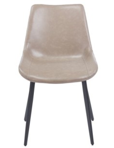 Silla MADRIGAL, metal, similpiel vintage gris 2