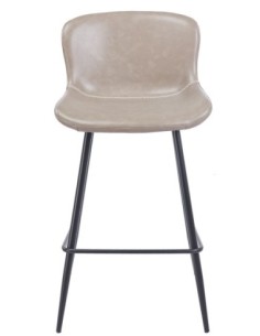 Taburete SAMPER, metal, similpiel vintage gris 2