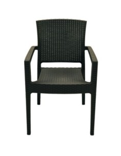 Sillón LARRY, apilable, polipropileno antracita