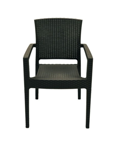 Sillón LARRY, apilable, polipropileno antracita