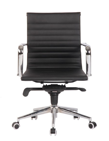 Sillón de oficina ROTERDAM, giratorio, similpiel negra