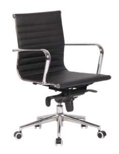 Sillón de oficina ROTERDAM, giratorio, similpiel negra 2