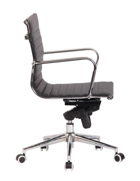 Sillón de oficina ROTERDAM, giratorio, similpiel negra