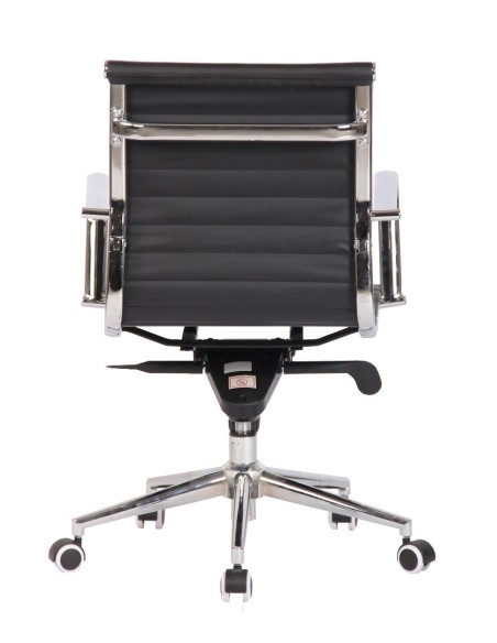 Sillón de oficina ROTERDAM, giratorio, similpiel negra