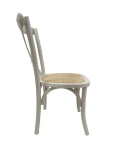 Silla CROSS SX, madera de haya, blanca, asiento de ratán 2