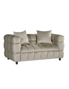 Sofá LORING, 2 plazas, tejido velvet gris claro 25 2