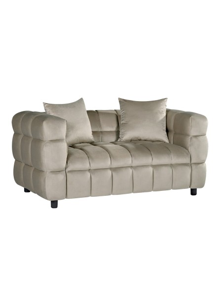 Sofá LORING, 2 plazas, tejido velvet gris claro 25