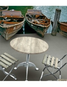 Tablero de mesa Werzalit-SM, PONDEROSA BLANCO 178, 70 cms de diámetro*.