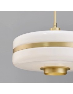 Lámpara LYRA, colgante, metal, cristal blanco 2