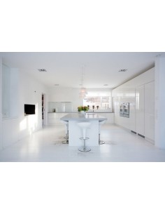 Taburete AUSTIN ( M ), cromado, abs blanco 2