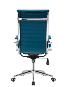 Sillón de oficina RICKY, alto, regulación de altura, basculante, similpiel turquesa 2