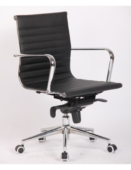 Sillón de oficina JOWY NEW, giratorio, similpiel negra