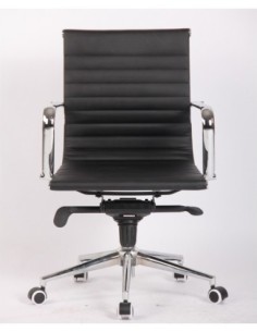 Sillón de oficina JOWY NEW, giratorio, similpiel negra 2