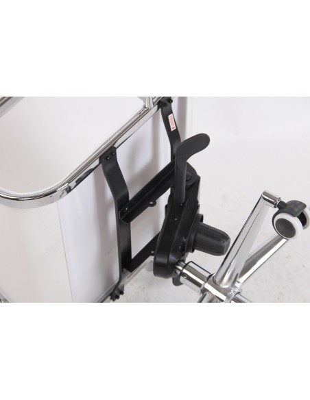 Sillón de oficina MAX NEW, giratorio, malla blanca