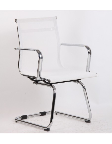 Sillón de oficina MAX NEW, fijo, malla blanca