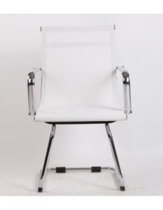 Sillón de oficina MAX NEW, fijo, malla blanca 2