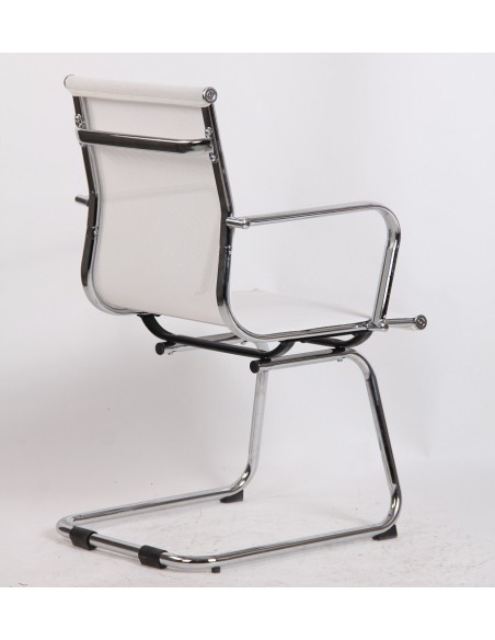 Sillón de oficina MAX NEW, fijo, malla blanca