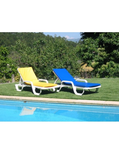 Colchón para tumbona EKKO, tapizado azul